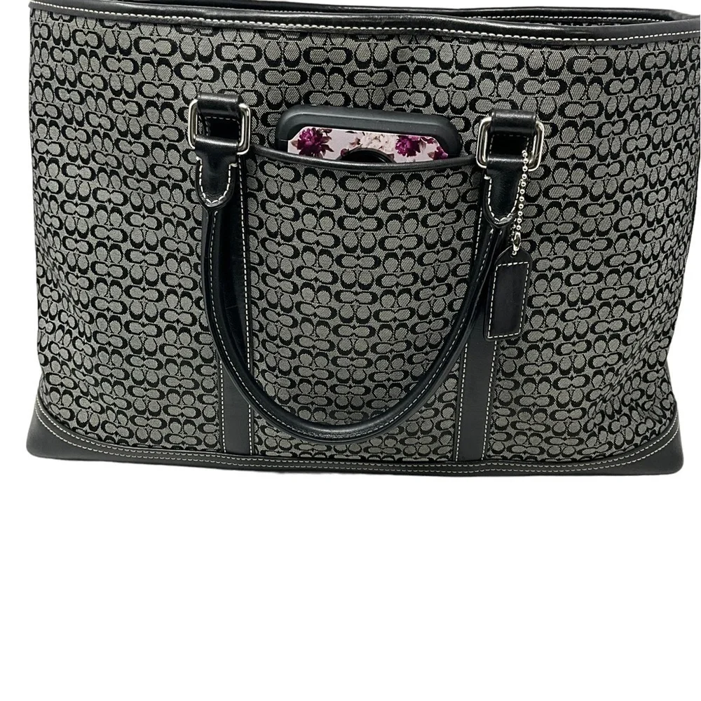 Coach Signature C Logo Business Satchel Tote Bag Mini C ‎ Signature